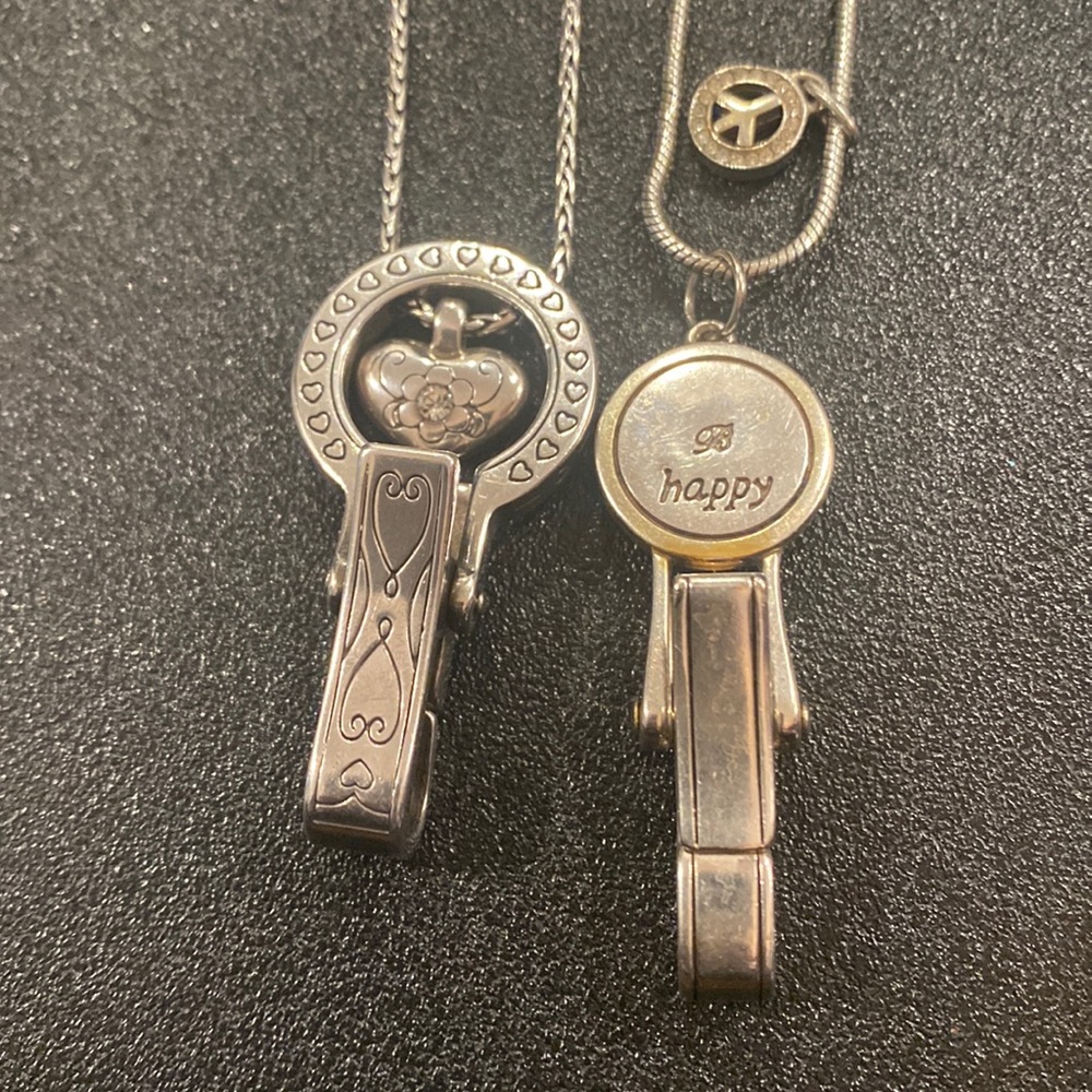Set of 2 Brighton necklace badge holders!